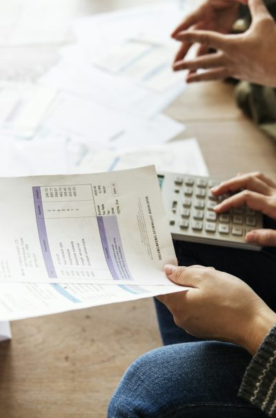 Couple managing the debt